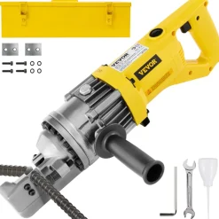 VEVOR Electric Rebar Cutter, 900W Portable Electric Hydraulic Rebar Cutter, Cutting up to 5/8 Inch #5 4-16mm Rebar within 3 Seconds,110V,with Easy to Carry Stainless Box