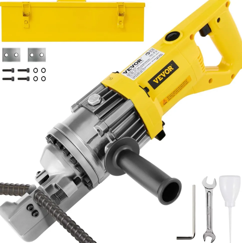 VEVOR Electric Rebar Cutter, 900W Portable Electric Hydraulic Rebar Cutter, Cutting up to 5/8 Inch #5 4-16mm Rebar within 3 Seconds,110V,with Easy to Carry Stainless Box
