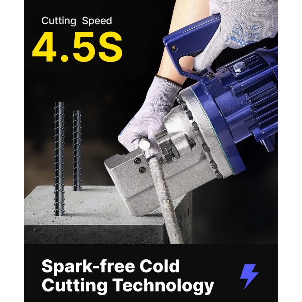 VEVOR Electric Rebar Cutter, 1350W Portable Electric Hydraulic Rebar Cutter, Cutting up to 7/8 Inch #7 4-22mm Rebar within 4.5 Seconds,110V,with Easy to Carry Stainless Box