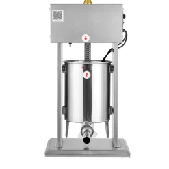 VEVOR Electric Sausage Stuffer, 22 LBS / 10 L Vertical Meat Stuffer, Stepless Speed Control and Foot Pedal, Stainless Steel Heavy Duty Sausage Filler with 4 Stuffing Tubes, for Commercial & Home Use