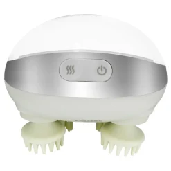 VEVOR Electric Scalp Massager with Heat, Rechargeable Heated Head Massager, IPX7 Waterproof | Portable Kneading Scalp Scratcher with 8 Removable Massage Head for Hair Growth, Deep Clean, Stress Relax