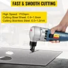VEVOR Electric Sheet Metal Cutter, 380W Power, 1800RPM Rotor Speed, 0.07in/1.8mm Cutting Capacity, Includes Replacement Blades and Storage Case, Ideal for Stainless Steel, Aluminium, Plastic