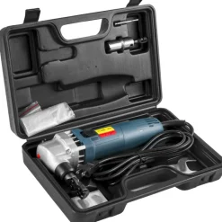 VEVOR Electric Sheet Metal Cutter, 380W Power, 1800RPM Rotor Speed, 0.07in/1.8mm Cutting Capacity, Includes Replacement Blades and Storage Case, Ideal for Stainless Steel, Aluminium, Plastic