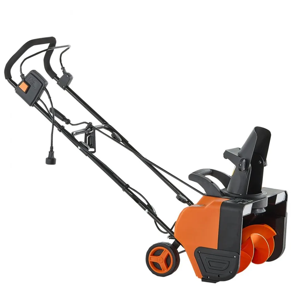 VEVOR Electric Snow Blower, 23 inch 15A Corded Snow Thrower with Dual LED Headlights & 180° Rotating Chute, 25FT Throwing Distance, 12" Depth Clearing, Walk-Behind Snowblower for Driveway Sidewalk