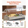VEVOR Electric Soup Warmer, Two 6.34QT Pots & Four 1/2 Pans, Stainless Steel Commercial Food Warmer with 86~185°F Adjustable Temp, 1500W Bain Marie with Cover, Soup Station for Restaurant, Buffet