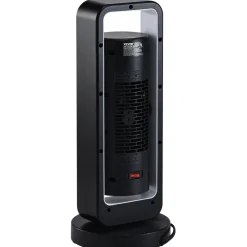 VEVOR Electric Space Heater with Thermostat Remote Control, 1000W/1500W 2-Level Adjustable Quiet Ceramic Heater Fan, 20 in Tip-Over Shutdown Overheat Protection Small Heaters for Office Room Desk Indo