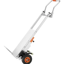 VEVOR Electric Stair Climbing Dolly, 440lbs Capacity Electric Stair Climbing Hand Trucks with 157.5in Rope & Folding Handle, Heavy Duty Stair Climber for Warehouse Logistics, Moving Furniture(Silver)