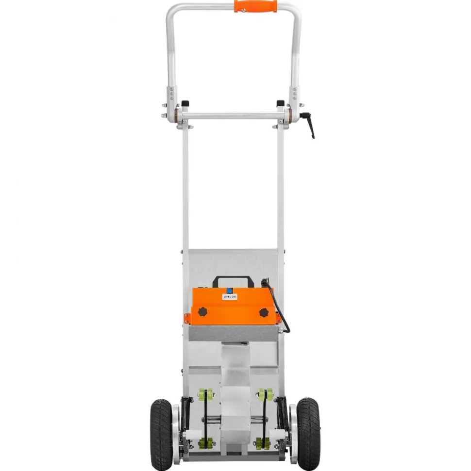 VEVOR Electric Stair Climbing Dolly, 440lbs Capacity Electric Stair Climbing Hand Trucks with 157.5in Rope & Folding Handle, Heavy Duty Stair Climber for Warehouse Logistics, Moving Furniture(Silver)