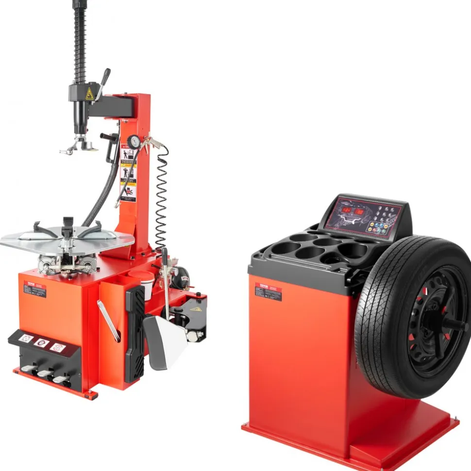 VEVOR Electric Tire Changer, 18" Spindle, Durable Tire Changer Tire Balancer with 1.5 HP Motor, Accurate Tire Changer Tire Balancer with Auto Calibration Mode, FIt for Sedans/SUVs/Pickup Trucks