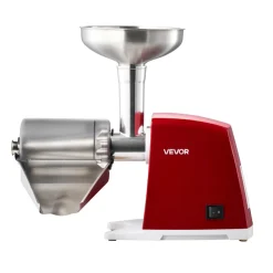 VEVOR Electric Tomato Strainer 800W Max (Rated Power: 300W) Sauce Maker, 88 lbs/H For Purees, Strawberry, Salsa, Stainless Steel Tomato Food Mill Press Machine, 1mm, 1.5mm, 3mm & 6mm Screens, Red