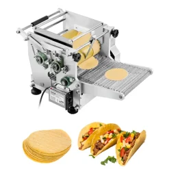 VEVOR Electric Tortilla Maker, 5.5 Inch Diameter Automatic Corn Tortilla Making Machine with Non-Stick Coating, Electric Chapatti Machine Suitable for Produce Sopes Gorditas Roti Pita Tortilla Pizza