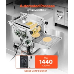 VEVOR Electric Tortilla Maker, 5.5 Inch Diameter Automatic Corn Tortilla Making Machine with Non-Stick Coating, Electric Chapatti Machine Suitable for Produce Sopes Gorditas Roti Pita Tortilla Pizza