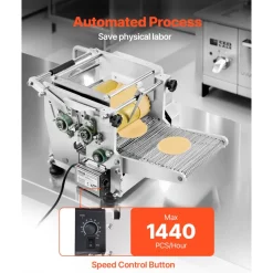 VEVOR Electric Tortilla Maker, Automatic Corn Tortilla Making Machine with Non-Stick Coating and Two Molds(4 in + 6 in), Electric Chapatti Machine Suitable for Produce Sopes Pita Tortilla Pizza