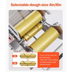 VEVOR Electric Tortilla Maker, Automatic Corn Tortilla Making Machine with Non-Stick Coating and Two Molds(4 in + 6 in), Electric Chapatti Machine Suitable for Produce Sopes Pita Tortilla Pizza
