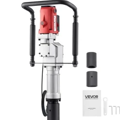 VEVOR Electric T Post Driver, 2200W Handheld Post Pounder with 2.17 in/55mm, 2.76 in/70mm Sleeves, Powerful Pile Driver for Fence,Metal Fencing, Farm, Garden, Construction, Landscaping Projects