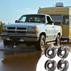 VEVOR Electric Trailer Brake Kit, 12.25 x 3.375 Inch, 2 Pairs Self-Adjusting Electric Brakes Kit for 10000 lbs Trailer Axle, Backing Plates for Braking System Part Replacement, Fit for Trailers, RVs