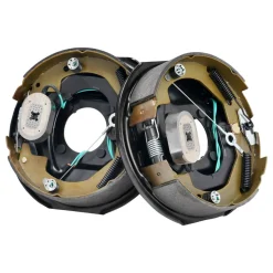 VEVOR Electric Trailer Brake Assembly, 10" x 2-1/4", 1 Pair Self-Adjusting Electric Brakes Kit for 3500 lbs Axle, 4-Hole Mounting, Backing Plates for Brake System Part Replacement (1 Right + 1 Left)