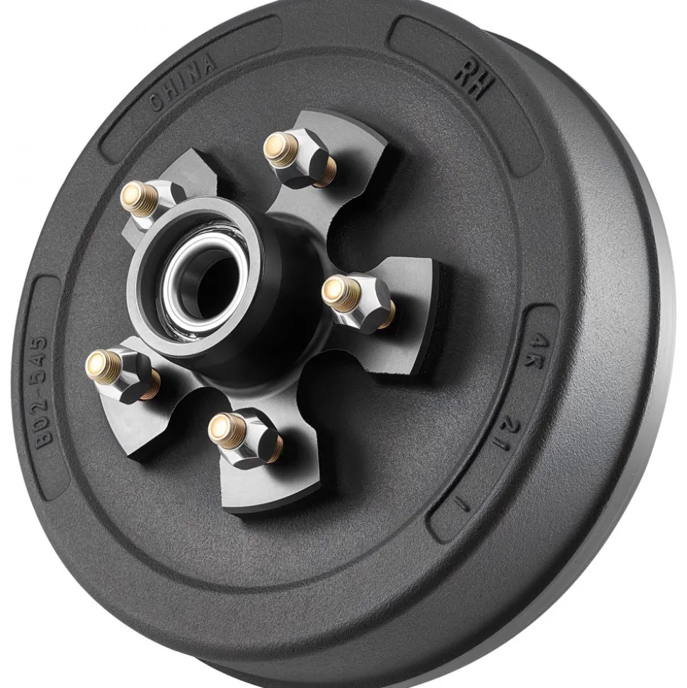 VEVOR Electric Trailer Brake Assembly, 10 x 2-1/4 Inch, 1 Pair Self-Adjusting Electric Brakes Kit for 3500 lbs Trailer Axle, Backing Plates for Braking System Part Replacement, Fit for Trailers, RVs