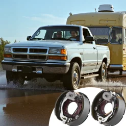 VEVOR Electric Trailer Brake Kit, 12.25 x 3.375 Inch, 1 Pair Self-Adjusting Electric Brakes Kit for 8000 lbs Trailer Axle, Backing Plates for Braking System Part Replacement, Fit for Trailers, RVs