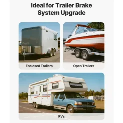VEVOR Electric Trailer Brake Drum, 1 Pack, 8-Hole on 4-Inch Bolt Circle Brake Drum for 7000 lbs Trailer Axles, Long Service Life, Replacement of 12 Inch Brake Hub Drums Assembly for Trailers, RVs