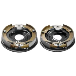 VEVOR Electric Trailer Brake Assembly, 12" x 2", 1 Pair Self-Adjusting Electric Brakes Kit for 7000 lbs Axle, 5-Hole Mounting, Backing Plates for Braking System Part Replacement (1 Right + 1 Left)