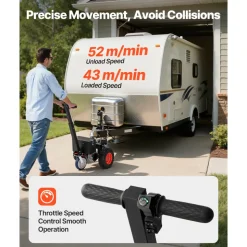 VEVOR Electric Trailer Dolly, 3600 lbs Max Trailer Weight 600 lbs Max Tongue Weight, DC 24V 800W Motorized Trailer Dolly with 2 & 1-7/8 Inch Hitch Balls for RV Campers, Cargo & Utility, Boat Trailers