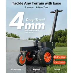 VEVOR Electric Trailer Dolly, 3600 lbs Capacity 800W 600 lbs Tongue Load, for RV Campers, Cargo, Utility & Boat Trailers, 2 in & 1-7/8 in Hitch Balls, Moving & Positioning Trailers, Heavy-Duty Steel