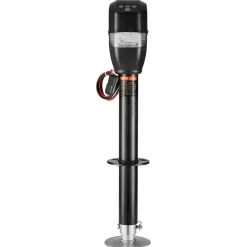 VEVOR Electric Trailer Jack, 5000 lbs, Heavy Duty RV Electric Power Tongue Jack with 2 Way Connector, Remote Control, Crank Handle & Weatherproof Jack Cover, 10