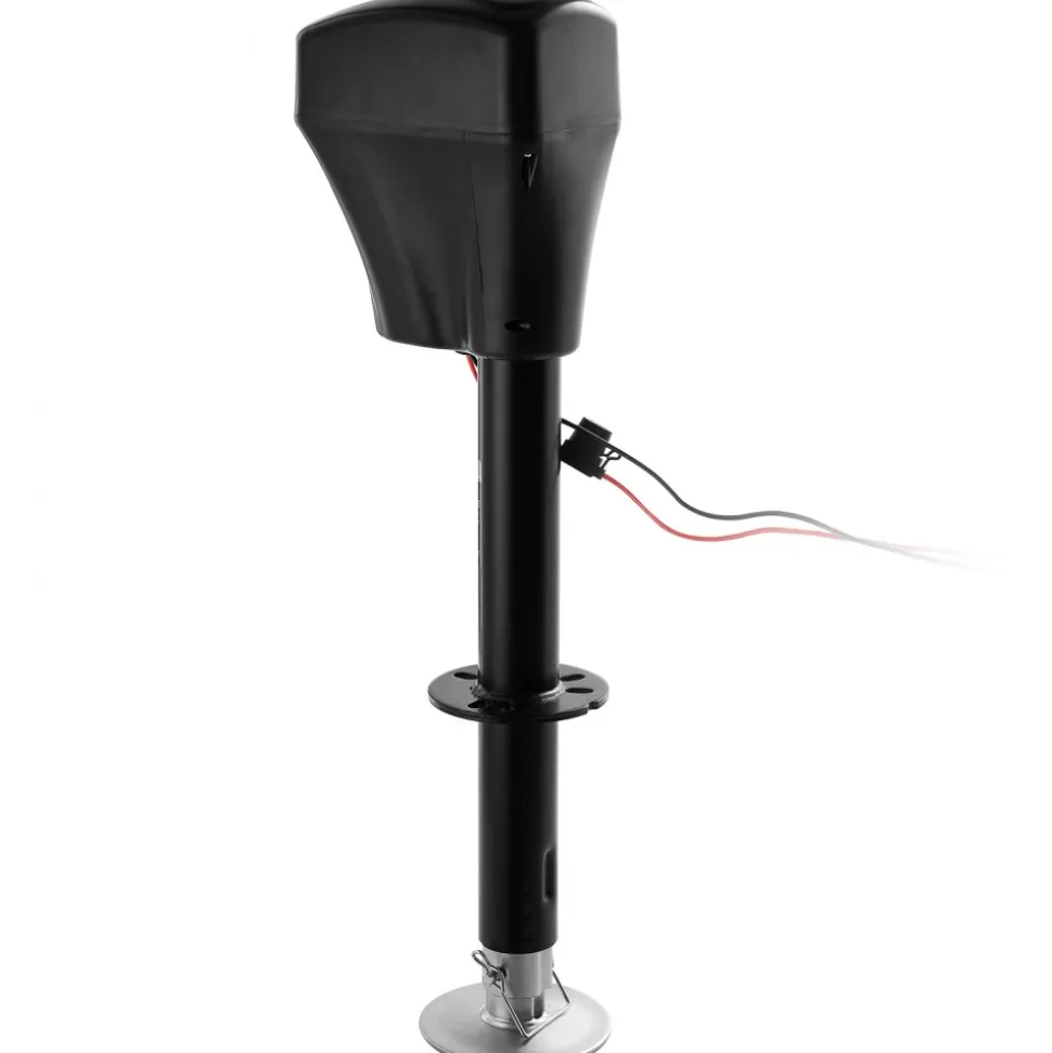 VEVOR Electric Trailer Jack, 7500 lbs Capacity, Electric Power Tongue Jack with Waterproof Protective Cover & LED Light for Travel Trailer, Camper, RV, 9.84-27.84 in Lift, 12V DC with Wiring, Black