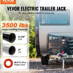 VEVOR Electric Trailer Jack, Power Tongue Jack Weight Capacity 3500 lbs, 9.84