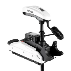 VEVOR Electric Trolling Motor, 55lbs Thrust with GPS, 10-Speed Bow Mounted Saltwater Outboard Boat Motor with Remote Control & LCD Battery Indicator, for Kayaks, Fishing Boats, 36-Inch Shaft