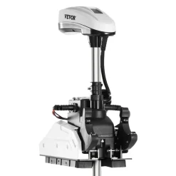 VEVOR Electric Trolling Motor, 12V 55lbs Thrust with GPS, 10-Speed Bow Mounted Saltwater Outboard Boat Motor with Remote Control & LCD Battery Indicator, for Kayaks, Fishing Boats, 54-Inch Shaft