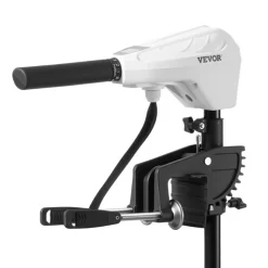 VEVOR Electric Trolling Motor, Transom Mounted Outboard Boat Motors 24V 86lbs Thrust, 8-Speed Electric Boat Engine w/ Battery Indicator, for Kayaks, Fishing Boats on Freshwater/Saltwater, 36-In Shaft