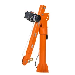 VEVOR Electric Truck Crane, 2200 lbs Pickup Truck Crane with 12V 6000 lbs Electric Winch, 360° Rotating Telescopic Boom, Premium Galvanized Steel, Foldable Pickup Bed Jib for Machine Lumber Lifting