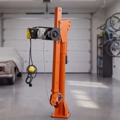 VEVOR Electric Truck Crane, 1100 lbs Pickup Truck Crane with PA800 Electric Hoist, 360° Rotating Telescopic Boom, Premium Galvanized Steel,Foldable Pickup Bed Jib Hoist for Machine Lumber Lifting