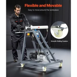 VEVOR Electric Tube Bending Machine, 750W Electric Tubing Bender with 6L Hydraulic Cylinder, Movable Pipe Bender Machine with 3 Dies & 180° Max Bending Angle, Suitable for 1