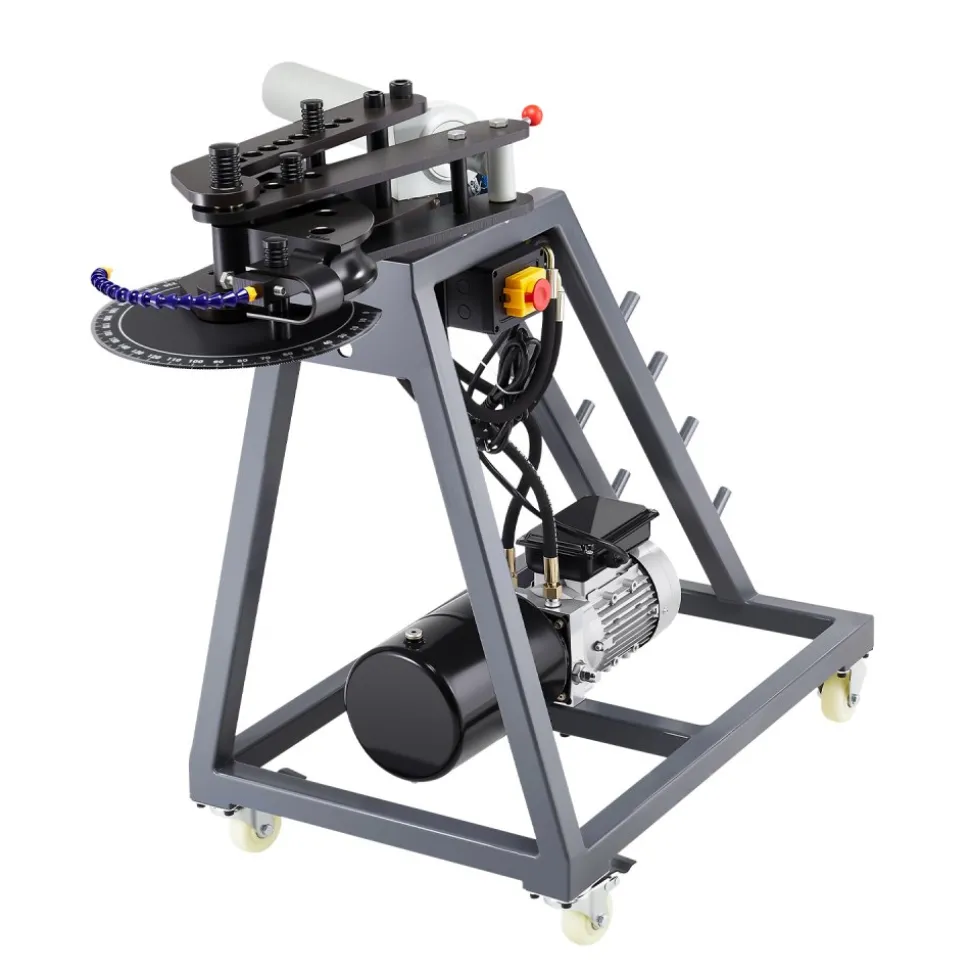 VEVOR Electric Tube Bending Machine, 750W Electric Tubing Bender with 6L Hydraulic Cylinder, Movable Pipe Bender Machine with 3 Dies & 180° Max Bending Angle, Suitable for 1", 1-1/2", 1-3/4" Pipes