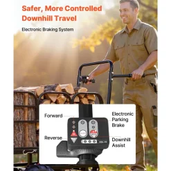 VEVOR Electric Utility Cart, 36V 432Wh Battery Powered Electric Wagon, 500W Power Wheelbarrow with Brake, 660 lbs Load Heavy Duty Steel Garden Cart for Farm and Yard All Purpose Modular Cargo Bed