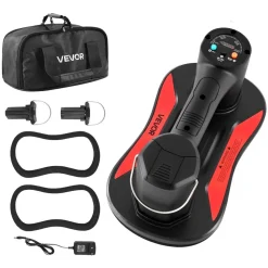 VEVOR Electric Vacuum Suction Cup, 375 lbs Max Lifting Capacity, Vacuum Glass Lifter with Digital Display, Heavy Duty Tile Suction Cup Tool for Lifting Tile, Granite, Wood, Paver, Drywall, Windows
