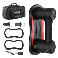 VEVOR Electric Vacuum Suction Cup, 375 lbs Max Lifting Capacity, Vacuum Glass Lifter with Digital Display, Heavy Duty Tile Suction Cup Tool for Lifting Tile, Granite, Wood, Paver, Drywall, Windows