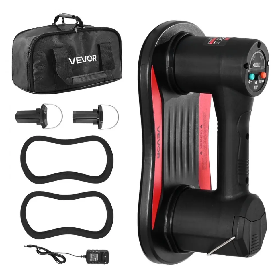 VEVOR Electric Vacuum Suction Cup, 375 lbs Max Lifting Capacity, Vacuum Glass Lifter with Digital Display, Heavy Duty Tile Suction Cup Tool for Lifting Tile, Granite, Wood, Paver, Drywall, Windows