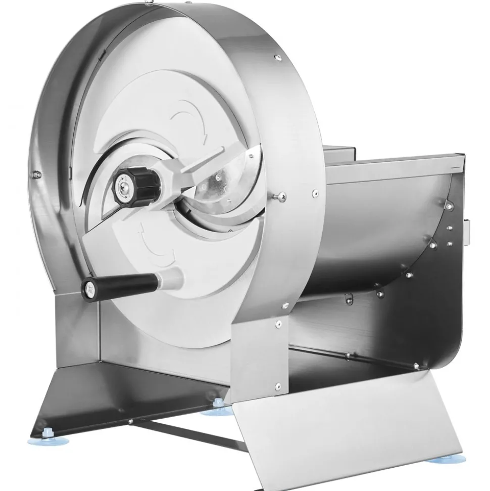 VEVOR Electric Vegetable Slicer, 0-0.5"/0-12mm Thickness Adjustable Commercial Slicer Machine, Convertible to Manual, Stainless Steel Food Cutter Slicing Machine, Large Feed Port for Potato, Tomato
