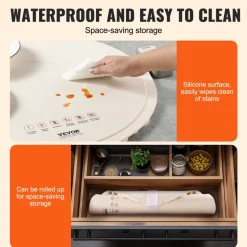 VEVOR Electric Warming Tray, Food Warming Mat for Buffet, Rollable & Portable Silicone Food Warmer with 4 Adjustable Temperature Settings, Auto Shut-Off & Child Lock, Perfect for Parties, Catering