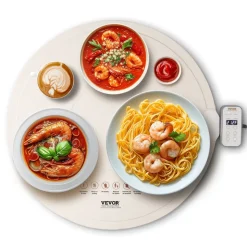 VEVOR Electric Warming Tray, Food Warming Mat for Buffet, Rollable & Portable Silicone Food Warmer with 4 Adjustable Temperature Settings, Auto Shut-Off & Child Lock, Perfect for Parties, Catering