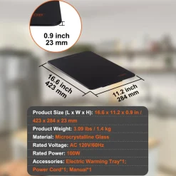VEVOR Electric Warming Tray, 16.5