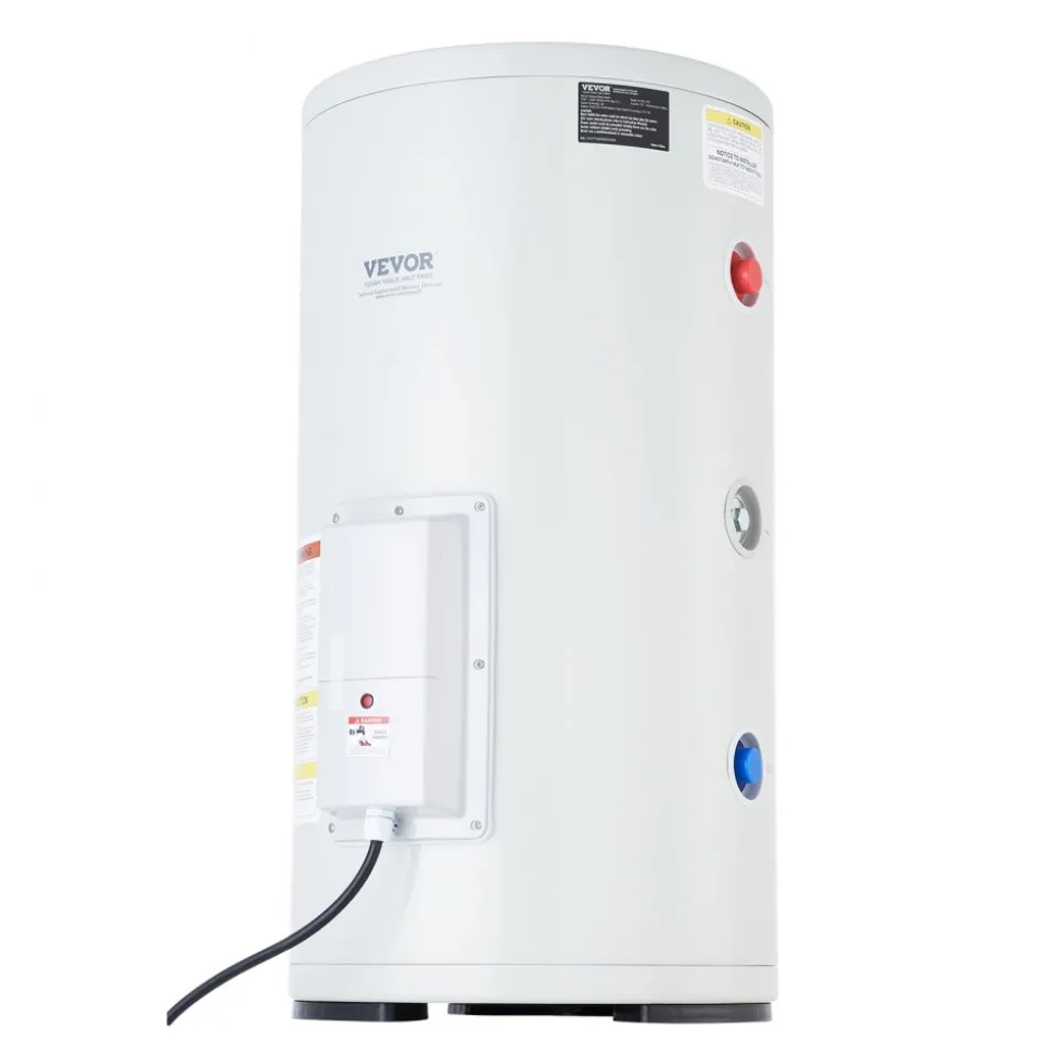 VEVOR Electric Water Heater, 18 Gallon Tank Instant Hot Water Heater, 1.6Kw Tankless Water Heater w/ LED Display,Knob Control, IPX4 Waterproof Side Connection On Demand Heaters for Shower, Bath