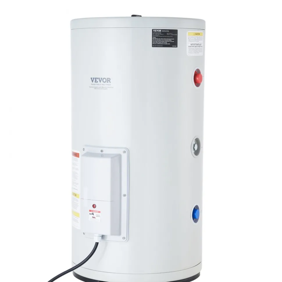 VEVOR Electric Water Heater, 18 Gallon Tank Instant Hot Water Heater, 1.6Kw Tankless Water Heater w/ LED Display,Knob Control, IPX4 Waterproof Side Connection On Demand Heaters for Shower, Bath
