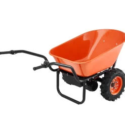 VEVOR Electric Wheelbarrow Cart, 500W Powered Utility Garden Wagon Dump Cart, 4.5 Cu Ft Load & 573 lbs Capacity with Metal Handle & 16