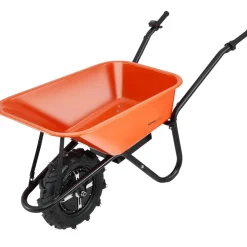 VEVOR Electric Wheelbarrow Cart, 500W Powered Utility Garden Wagon Dump Cart, 5 Cu. Ft. Load & 330 lbs Capacity with Metal Handle & 16