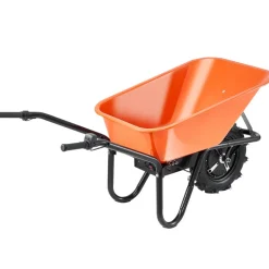VEVOR Electric Wheelbarrow Cart, 500W Powered Utility Garden Wagon Dump Cart, 5 Cu. Ft. Load & 330 lbs Capacity with Metal Handle & 16